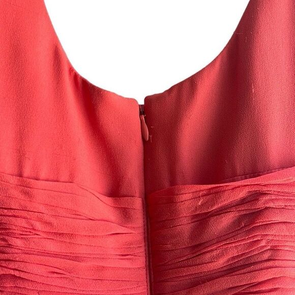 Marchesa Notte Pink 100% Silk Cocktail Dress Pleated Fit Flare NWT Sz 8 $850 - Picture 10 of 16